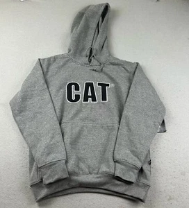 CAT Hoodie Mens Medium Regular Gray Hooded Sweatshirt Heavyweight Pullover NWT - Picture 1 of 12