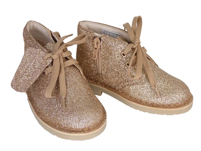 Clarks Niñas Niños Pequeños Botas Zapatos Cuero Dorado Brillante Metálico EU 24 UK 7 G NUEVO Foto 1 de 4