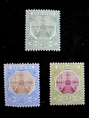 BERMUDA - SCOTT# 30,33,37 - MH - CAT VAL $66.50 - Image 1 of 2