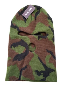 Cappello in maglia Beanie Decky 3 fori verde bosco mimetico - Foto 1 di 2
