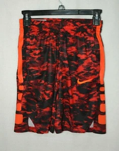 Nike Boys' Dry Elite Red/Black/Orange Camo Basketball Shorts (AJ6726-657) Size S - Picture 1 of 4