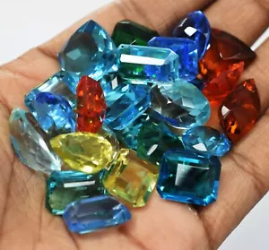 100 Ct AA++ Topaz Certified Gemstone Lot Mix Shape Ring Size - Picture 1 of 6