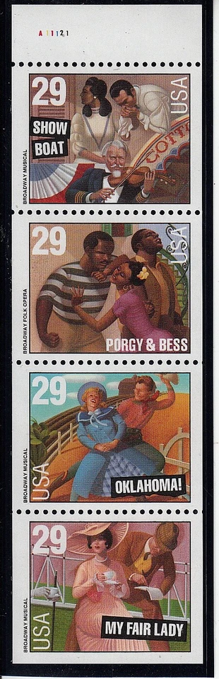 1993 Broadway Musicals  Sc 2770a MNH never folded booklet plate number 11121 - Image 1 of 1