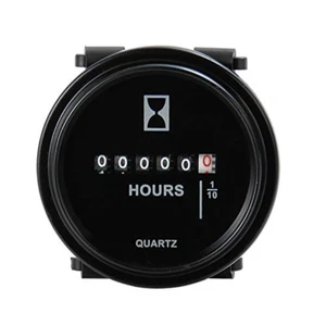 Mechanical round Hour Meter AC DC 12V 24V 36V 48V 60V 72V Quartz Hour Meter for - Picture 1 of 11