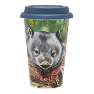 Ashdene Travel Tea Coffee Mug Cup Australian Fauna Wombat - Picture 1 of 1