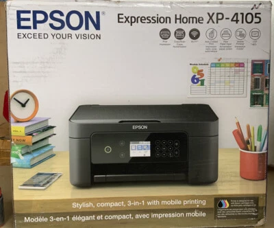 🌈 Epson Expression Home XP-4105 Wireless Small-in-One Printer👌Good Condition‼️ - Image 1 of 4
