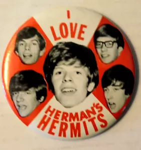Pin I Love Herman's Hermits de 3,5 pulgadas - Imagen 1 de 2