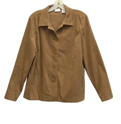 Camisa Covington Vintage Algodón Tostado Elastizada Abotonada Misses Mujer Grande Foto 1 de 2