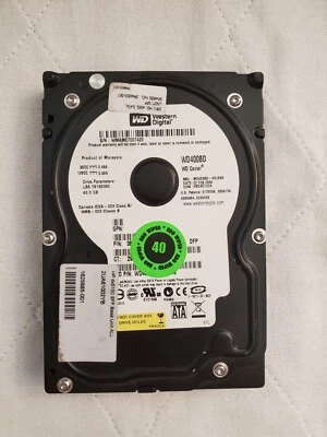 WD400BD-60LRA0 3.5 40GB 7200RPM SATA 1.5GB/s 2MB Cache - Image 1 of 4