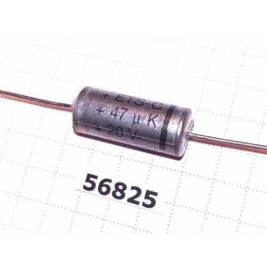 Capacitor 47uF 20V 10% 8x17 Roederstein MIL-ETS CS13 Tantalum Axial 125C x2pcs - Picture 1 of 3