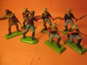 BRITAINS DEETAIL LOT/7, 7TH CAVALRY ON FOOT, W/CUSTER, ASST.STYLES - Picture 1 of 7