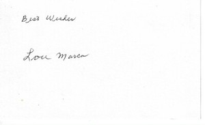 Lou Marcon Detroit Red Wings Autograph Signed NHL Index Card