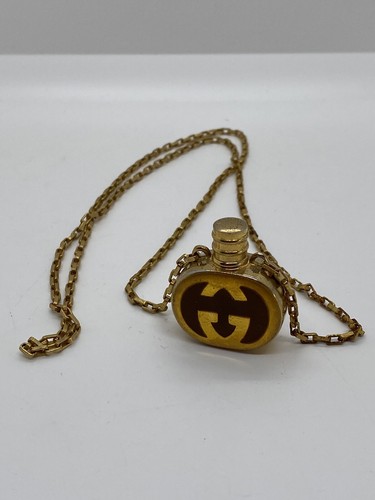 Vintage Gucci perfume bottle necklace