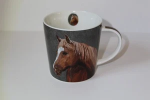 Two Can Art New Bone China 16 oz Horse Coffee Mug - Picture 1 of 9