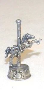 CCI Pewter Carousel Horse Prancer 2” tall Vintage 6072 - Picture 1 of 3