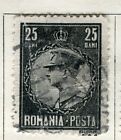 ROMANIA;  1930 early King Carol issue fine used 25b. value