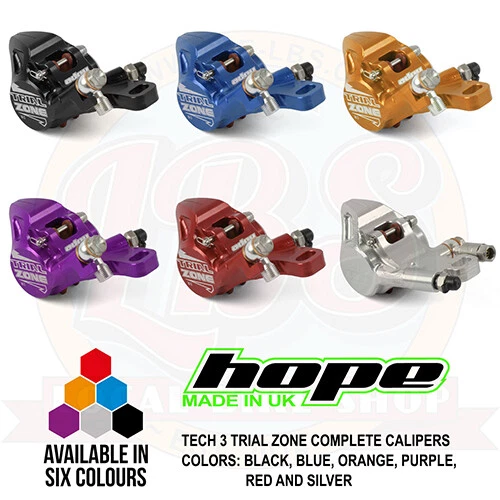 Hope Tech 3 Trial Zone Brake Complete Calipers HBSPC559 - All Colors - New - Image 1 of 1