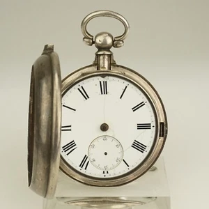 Rare! Pair Case Fusee Silver Pocket watch Men's no repeater chronometer duplex - Picture 1 of 11