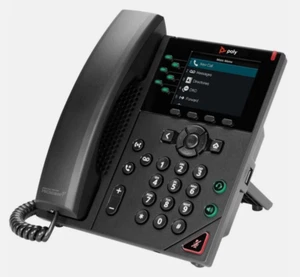 Teléfono IP Poly VVX 350 con cable de escritorio montable en pared negro 89B68AA - Imagen 1 de 10