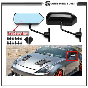 Side Rearview Wing Mirrors F1 Retro Style Racing Universal Glass Glossy ??2 - Picture 1 of 22