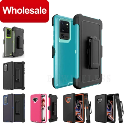 Lot For Samsung Note 9/N10/N20 Proof Shockproof Rugged Case Cover + Belt Clip - Image 1 of 4