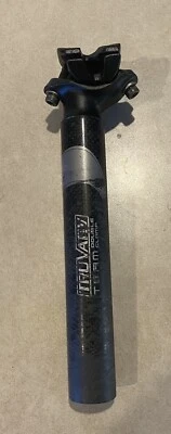 Tija de sillín Truvativ Team doble abrazadera CARBONO 30,9 mm x 185 mm usada - negra Foto 1 de 4