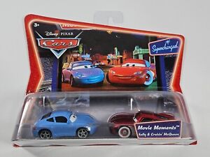 DISNEY CARS SALLY & CRUISIN McQUEEN MOVIE MOMENTS 2-PACK DIE-CAST MOSC 1:55 RARE