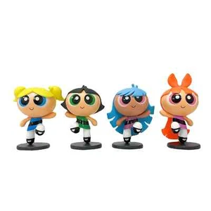 4 pezzi/set The Powerpuff Girls action figure giocattolo collezione cartone animato modello bambola PVC - Foto 1 di 12