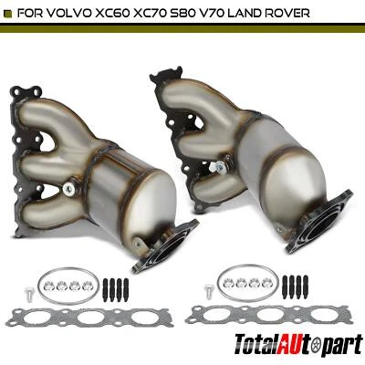 2x Catalytic Converter for Land Rover LR2 08-12 Volvo S80 XC60 Left & Right Side - Image 1 of 4