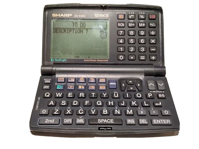 Organizador electrónico Sharp ZQ-5450 128kB probado y funciona muy bien Foto 1 de 4