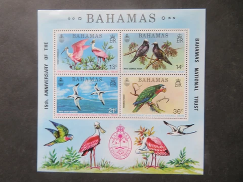 1974 Bahamas National Trust Miniature Sheet MS433 Mounted Mint Cover