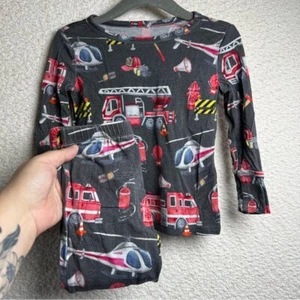 Posh Peanut Kleinkind Bambus Feuerwehr schwarz 2 Stück Pyjama Größe 18-24 Monate - Bild 1 von 15