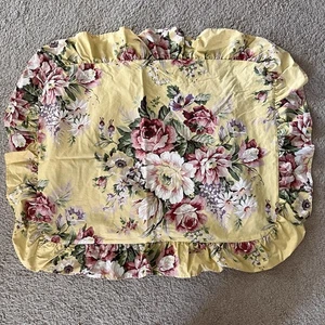 Juego de 2 almohadas con volantes Ralph Lauren Sophie Brooke amarillo falso estampado floral - Imagen 1 de 8
