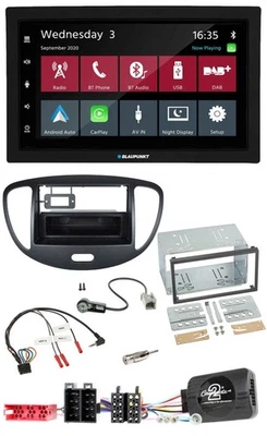 Blaupunkt 2DIN Lenkrad USB Bluetooth DAB Autoradio für Hyundai i10 2009-2013 sch - Bild 1 von 4