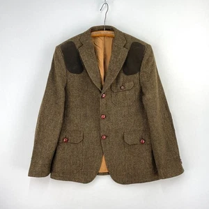 Barbour Tweed Sports Jacket Mens 40R Brown Mallalieus Shooting Hunting Blazer - Picture 1 of 18