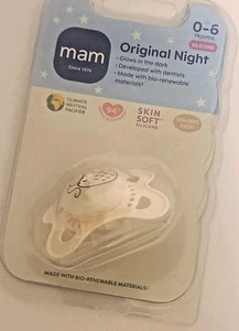 MAM Original Night Glow in the Dark Pacifiers 0-6 Months Light Pink - Picture 1 of 2
