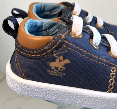 Tênis de Lona Infantil Bebê Novo Beverly Hills Polo Tamanho 3 Compatível com 6-9 Meses - Imagem 1 de 4