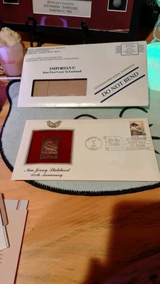 New Jersey Statehood-200th Anniversary--1st day issue-Golden Replica - Image 1 of 4