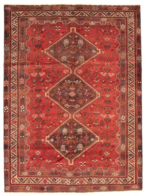 Vintage Oriental Hand-Knotted Carpet 6'11" x 9'6" Traditional Wool Area Rug - Image 1 of 4