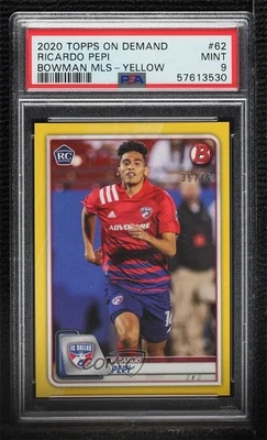 2020 Bowman MLS Yellow /75 Ricardo Pepi #62 PSA 9 MINT Rookie RC - Image 1 of 2