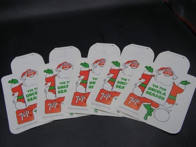 Botella de Navidad años 60 inspirada en Peter Max 7UP the uncola adorno publicitario Foto 1 de 4