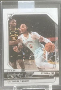 Stephon Castle 2024-25 Panini Instantáneo NBA #514 San Antonio Spurs RC/418 SP - Imagen 1 de 2
