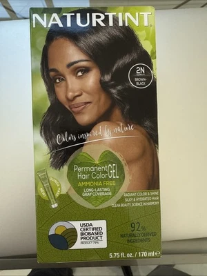 Color de cabello permanente Naturtint #2N MARRÓN NEGRO Foto 1 de 2
