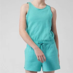 Athleta Girl Havin' A Great Time Romper Grotto Blue XL 14 - Picture 1 of 8