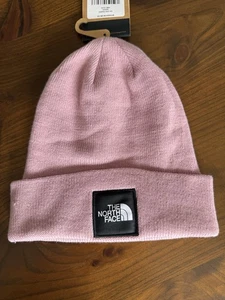The North Face Unisex Strick Bündchen Big Box Beanie Mütze Mauve One Size Neu mit Etikett - Bild 1 von 4