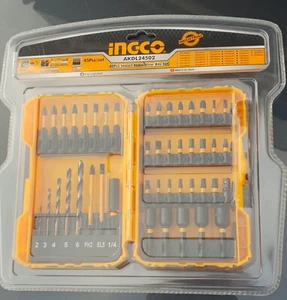 Schraubendreher Bit Set Schlag HSS Bohrer Schraubbit Set Magnetmuttern INGCO 45-tlg - Bild 1 von 7