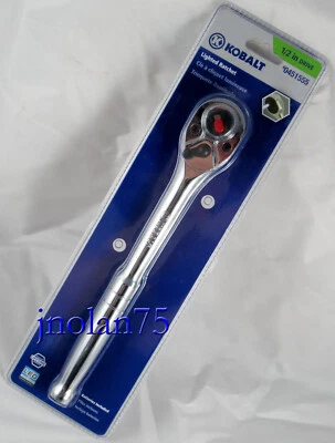 KOBALT 1/2" LED Lighted Ratchet Socket Wrench Drive Tool 5° Degree Arc 72 Tooth - Image 1 of 2