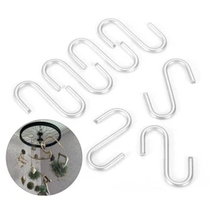 20pcs S Hooks Silver Metal Hang on Racks Shelves Over Door for Kitchen Utensils - Picture 1 of 15