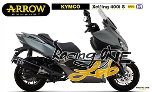TERMINALE DI SCARICO ARROW ALLUMINIO DARK + KAT KYMCO XCITING 400i 21-24 - Imagen 1 de 2