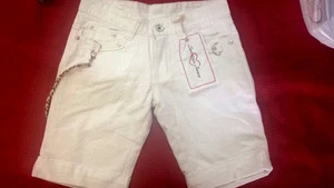 Suction Jeans Pantaloncini Shorts in Jeans Elasticizzati Bianchi Taglia S Nuovi - Imagen 1 de 6